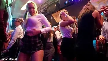 Two nymphs break off in a club for a sex party